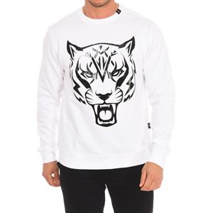 BlackPrice FIPSG604 Heren Sweatshirt met Lange Mouwen en Ronde Hals L wit