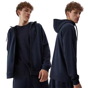 Men's Shirt Hoodie Navy 4F 4FAW23TSWSM695-30S size Xxl XXL blauw