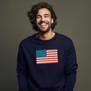 Le Roi du Tshirt Sweat Homme - USA XS marineblauwe kleur