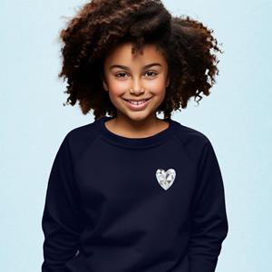 Le Roi du Tshirt Sweat Enfant CHEMICAL REACTION CŒUR 4 ans marineblauwe kleur