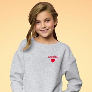 Le Roi du Tshirt Sweat Enfant DAUGHTER CŒUR 4 ans heide grijze kleur