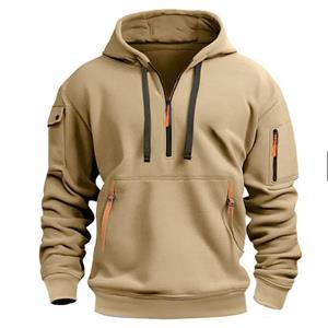 King Billion Herfst Winter Heren Casual Sport Multi-Zip Arm Zak Sweatshirt Pullover Hoodie Streetwear Dunne Fleece Contrasterende Kleur S zwart