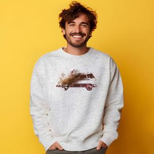 Le Roi du Tshirt Sweat Homme - BACK HOME XS heide grijze kleur