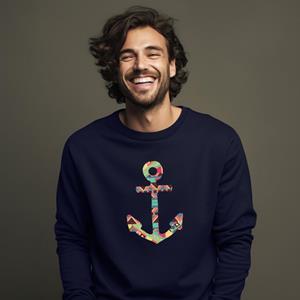 Le Roi du Tshirt Sweat Homme - YOU MAKE ME HOME XS marineblauwe kleur