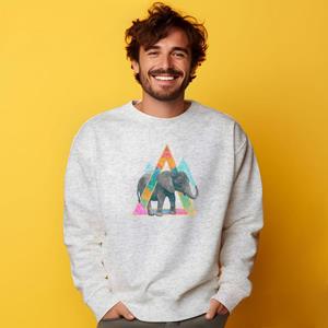 Le Roi du Tshirt Sweat Homme - ELEPHANT XS heide grijze kleur