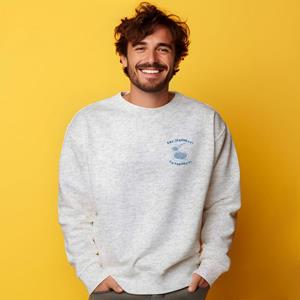 Le Roi du Tshirt Herensweater - EET SPAGHETTI OM TE VERGETEN XS heide grijze kleur