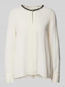 s.Oliver BLACK LABEL Blouse met lange mouwen met decoratieve applicatie aan de halslijn