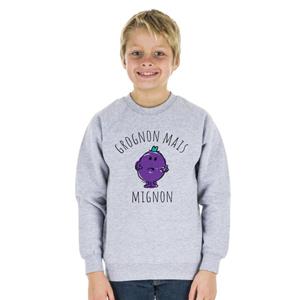 Monsieur Madame Grouchy MAAR LEUK Kindersweatshirt 4 ans heide grijze kleur