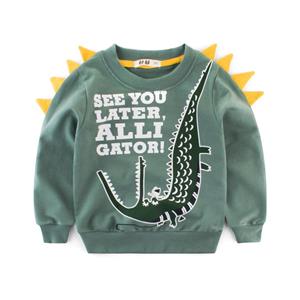 Weihexin Jongen herfst mode trui mouw dinosaurus kinderkleding casual kleding 140cm