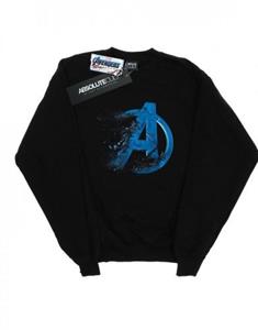 Marvel Boys Avengers Endgame Afgestoft logo-sweatshirt 12-13 wit