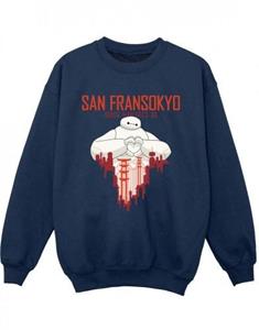 Disney jongens Big Hero 6 Baymax San Fransokyo hartsweater 5-6 Years wit
