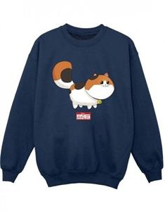 Disney Boys Big Hero 6 Baymax Kitten Pose-sweatshirt 5-6 Years wit