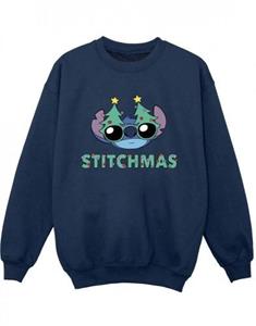 Disney Boys Lilo & Stitch Stitchmas Brillensweatshirt 5-6 Years wit