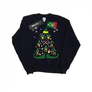 Elf jongens kerstboom Sweatshirt 12-13 zwart
