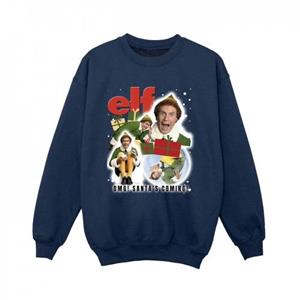 Elf jongens Buddy Collage Sweatshirt 12-13 zwart