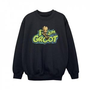 Marvel Boys Guardians of the Galaxy I Am Groot Jumping Sweatshirt 5-6 Years wit