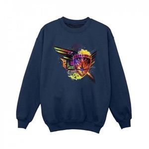 Marvel Boys Guardians of the Galaxy abstract schild borstsweater 5-6 Years wit