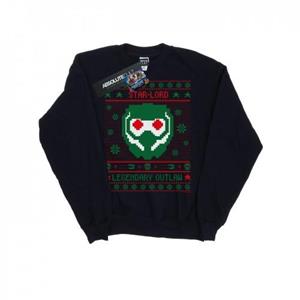 Marvel Boys Guardians Of The Galaxy Vol. 2-sterren Lord Fair Isle-sweatshirt 5-6 Years wit