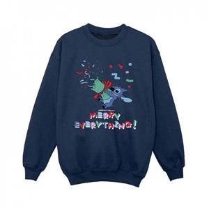 Disney jongens Lilo en Stitch Merry Everything sweatshirt 12-13 zwart