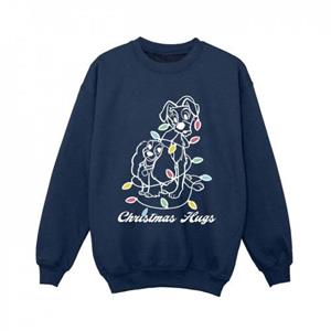 Disney Boys Lady en de Trump Christmas Hugs Sweatshirt 5-6 Years wit