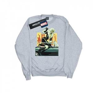 Marvel jongens zwarte kat auto sweatshirt 9-11 Years wit