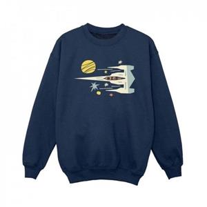 Star Wars Boys The Mandalorian Cutout Ship Sweatshirt 5-6 Years wit