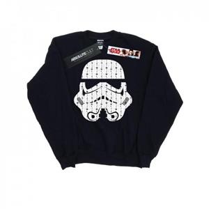 Star Wars Boys Christmas Stormtrooper Helmet Sweatshirt 5-6 Years wit