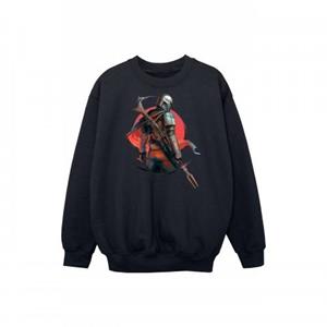 Star Wars jongens het Mandalorian Blaster Rifles Sweatshirt 9-11 Years wit