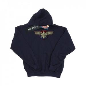 Marvel Boys Captain Marvel borstembleem hoodie 12-13 wit