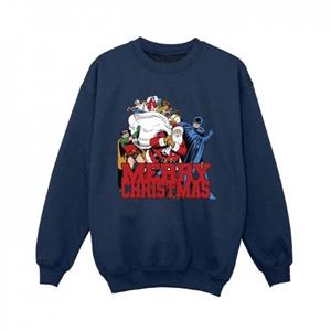 DC Comics jongens Batman Merry Christmas komisch sweatshirt 5-6 Years wit