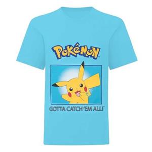 Pokemon kinderjongens Pikachu T-shirt 11-12 blauw