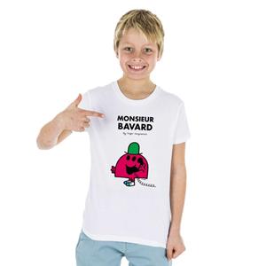Monsieur Madame Tshirt Enfant MONSIEUR BAVARD 2 ans wit