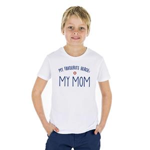 Ma Petite Tribu MIJN FAVORIETE HELD Kinder T-shirt : MIJN MOEDER 2 ans wit