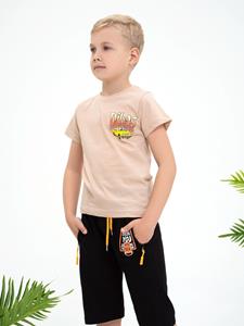 Katoenen T-shirt met ISSA Plus-print 134 beige