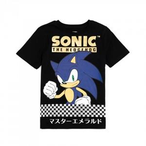 Sonic The Hedgehog jongens Japans T-shirt 10-11 zwart
