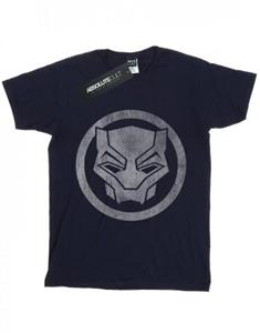 Marvel Black Panther Distressed Icon T-shirt voor jongens 12-13 wit