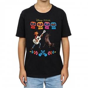 Katoenen T-shirt met Coco Boys Miguel-logo 12-13 zwart