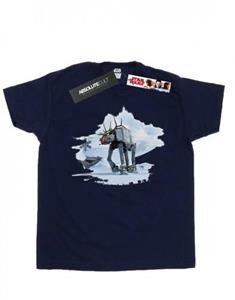 Star Wars jongens kerst AT-AT rendier T-shirt 7-8 Years wit
