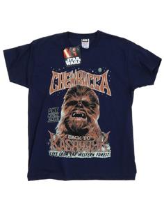 Star Wars jongens Chewbacca Rock poster T-shirt 12-13 marineblauwe kleur