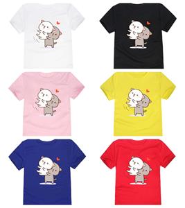 Strawberry Fashion Kawaii Kittens Bedrukt T-shirt voor Meisjes Korte Mouw Stedelijk Casual Shirt Mode Schattig Peuter Meisje Thuis Kleding Kinderen Tees 6T(130)