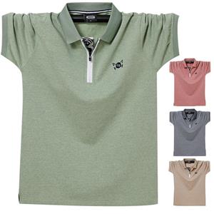 Phoca largha Nieuwe zomer heren geborduurde poloshirts losse grote maten ademend absorberen zweet casual zakelijk poloshirt M