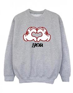 Disney jongens Mickey Mouse Love You Hands Sweatshirt 9-11 Years wit