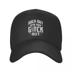 91460000MABYFHJN57 Rock Out met je Glock Out Baseball Cap Hip Hop Unisex Dames Verstelbare USA Pistool Vader Hoed Zomer Snapback Hoeden Adjustable Cap