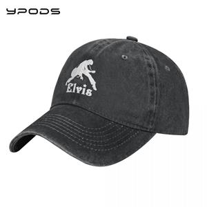 91140106MA0LTHB19W Elvis Presley Baseball Cap voor Unisex Dames Hoge kwaliteit Custom Design Caps Bonnet Homme Dad Hat Adjustable