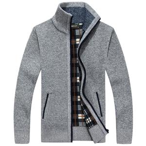 LH59YK Heren trui met rits, casual trui groot 2XL beige