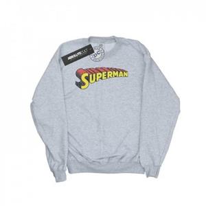 DC Comics Heren Superman Telescopisch Crackle Logo Sweatshirt XL grijs