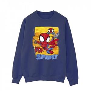 Marvel Mens Spidey en zijn geweldige vrienden vliegend sweatshirt L wit
