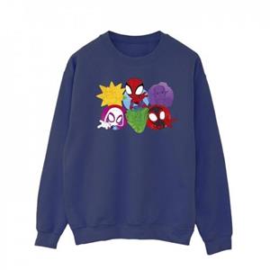 Marvel Mens Spidey en zijn geweldige vrienden gezichten sweatshirt L wit