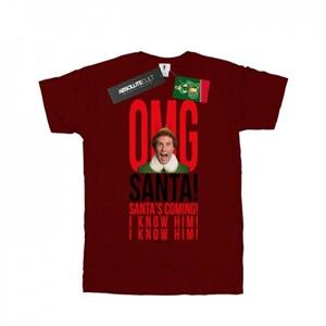 Elf Boys OMG Santa ik ken hem T-shirt 5-6 Years wit
