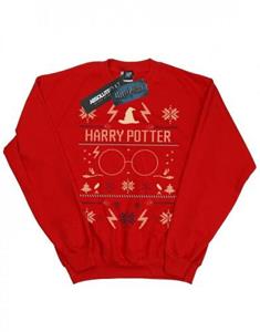Harry Potter meisjes kerstpatroon sweatshirt 12-13 bordeaux